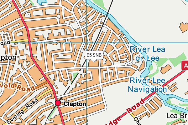 E5 9NB map - OS VectorMap District (Ordnance Survey)