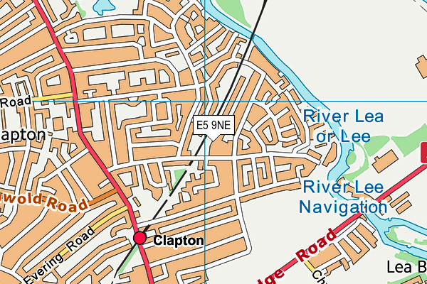 E5 9NE map - OS VectorMap District (Ordnance Survey)