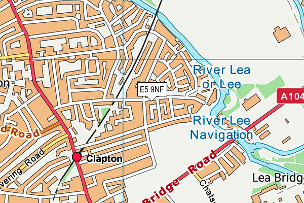 E5 9NF map - OS VectorMap District (Ordnance Survey)