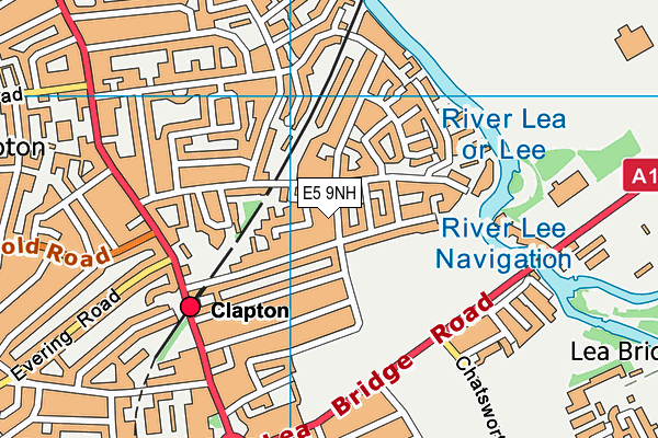 E5 9NH map - OS VectorMap District (Ordnance Survey)