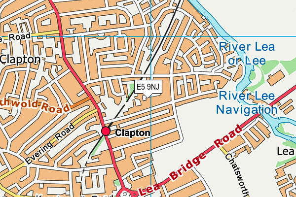 E5 9NJ map - OS VectorMap District (Ordnance Survey)