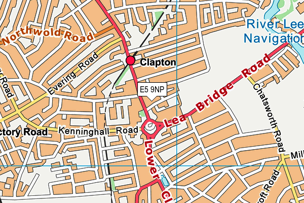 E5 9NP map - OS VectorMap District (Ordnance Survey)