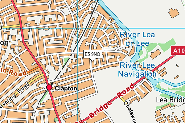 E5 9NQ map - OS VectorMap District (Ordnance Survey)