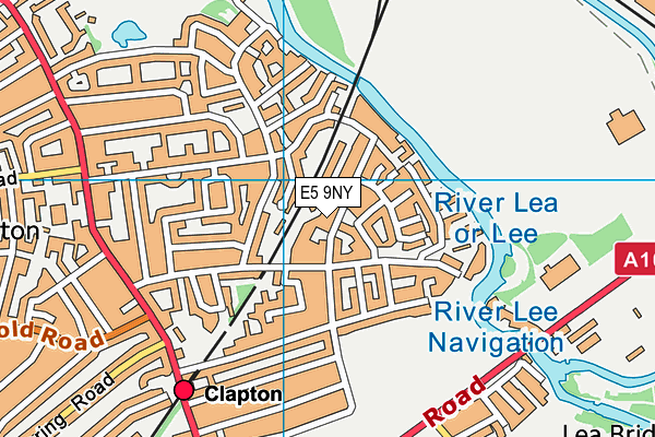 E5 9NY map - OS VectorMap District (Ordnance Survey)