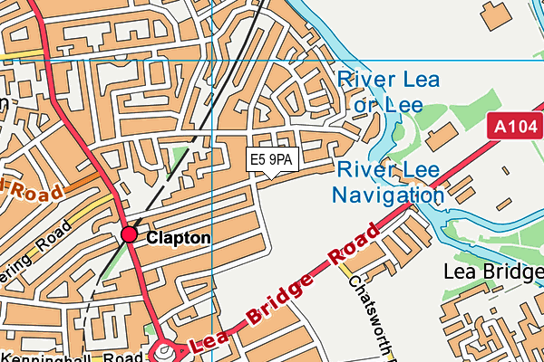 E5 9PA map - OS VectorMap District (Ordnance Survey)