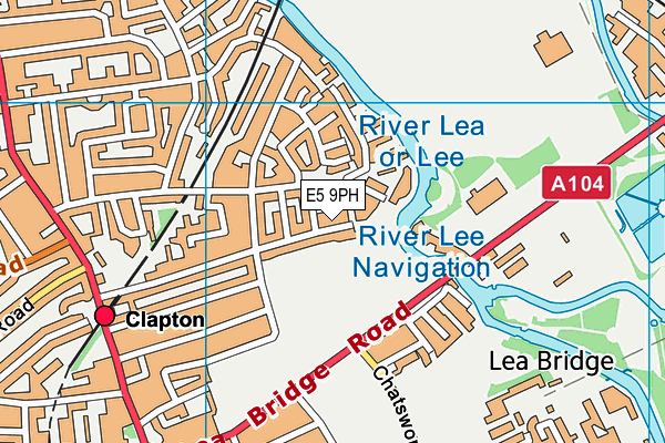 E5 9PH map - OS VectorMap District (Ordnance Survey)