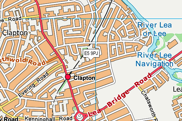 E5 9PJ map - OS VectorMap District (Ordnance Survey)