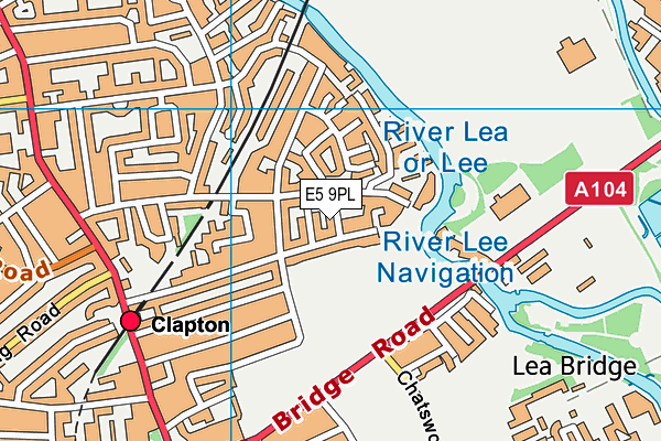 E5 9PL map - OS VectorMap District (Ordnance Survey)