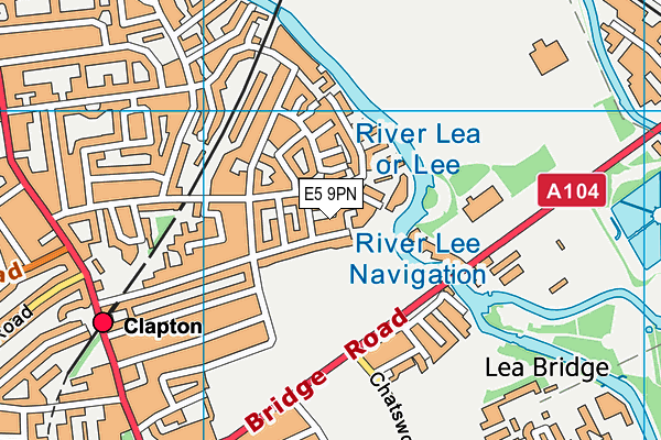 E5 9PN map - OS VectorMap District (Ordnance Survey)