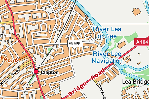 E5 9PP map - OS VectorMap District (Ordnance Survey)