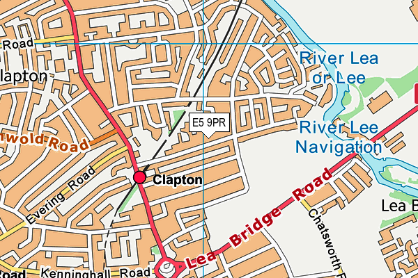 E5 9PR map - OS VectorMap District (Ordnance Survey)