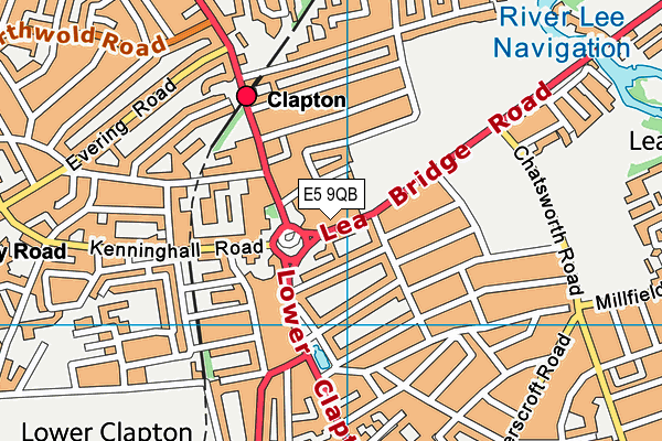 E5 9QB map - OS VectorMap District (Ordnance Survey)