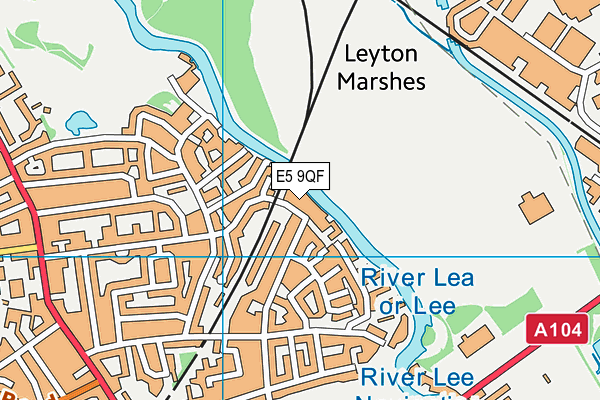 E5 9QF map - OS VectorMap District (Ordnance Survey)