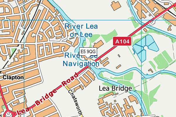 E5 9QG map - OS VectorMap District (Ordnance Survey)