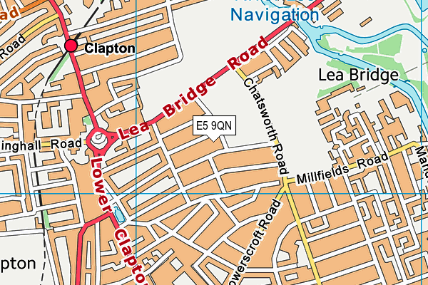 E5 9QN map - OS VectorMap District (Ordnance Survey)