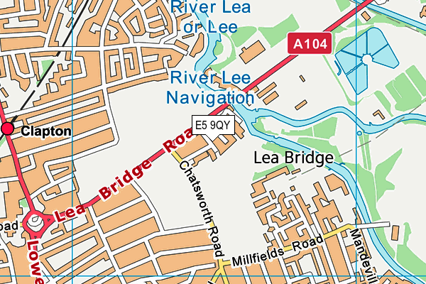 E5 9QY map - OS VectorMap District (Ordnance Survey)