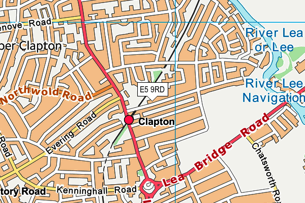 E5 9RD map - OS VectorMap District (Ordnance Survey)