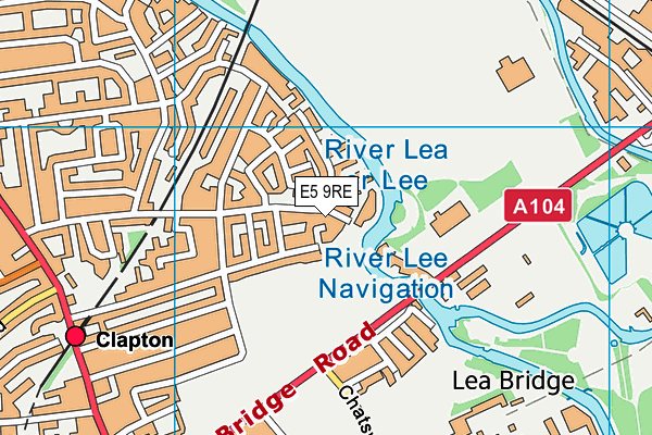 E5 9RE map - OS VectorMap District (Ordnance Survey)