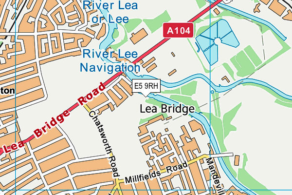 E5 9RH map - OS VectorMap District (Ordnance Survey)