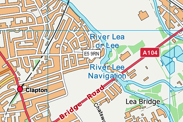 E5 9RN map - OS VectorMap District (Ordnance Survey)