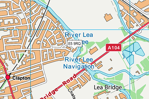 E5 9RQ map - OS VectorMap District (Ordnance Survey)