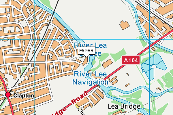 E5 9RR map - OS VectorMap District (Ordnance Survey)