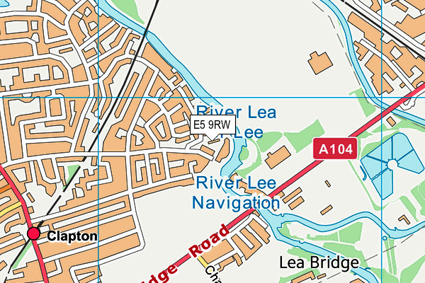 E5 9RW map - OS VectorMap District (Ordnance Survey)