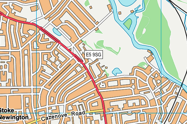 E5 9SG map - OS VectorMap District (Ordnance Survey)