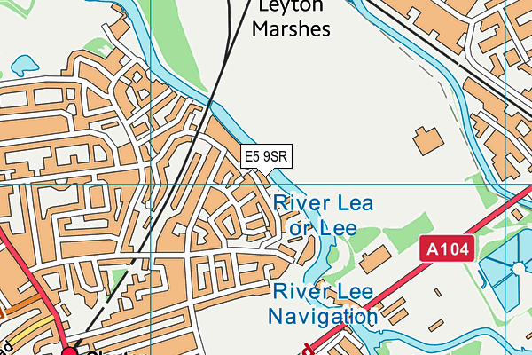 E5 9SR map - OS VectorMap District (Ordnance Survey)