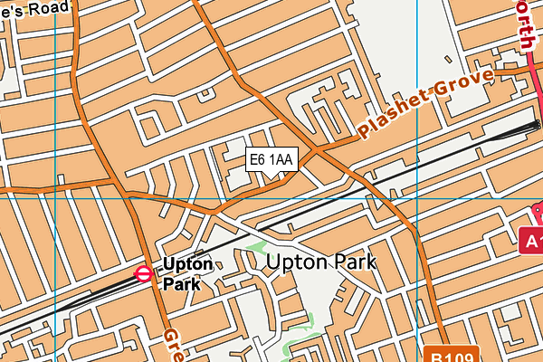 E6 1AA map - OS VectorMap District (Ordnance Survey)