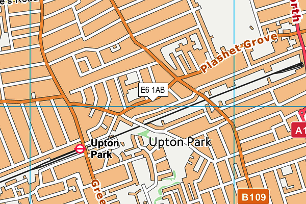 E6 1AB map - OS VectorMap District (Ordnance Survey)