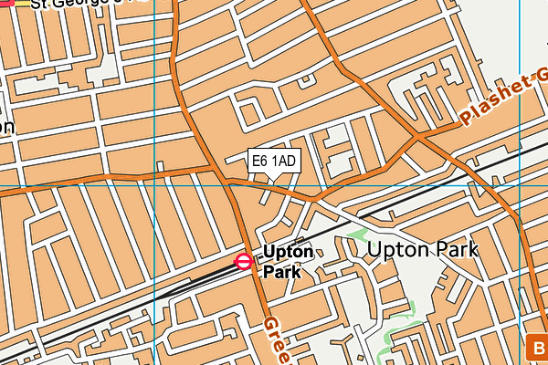 E6 1AD map - OS VectorMap District (Ordnance Survey)