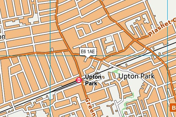 E6 1AE map - OS VectorMap District (Ordnance Survey)