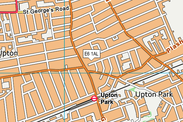 E6 1AL map - OS VectorMap District (Ordnance Survey)