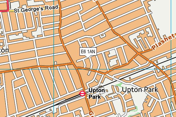 E6 1AN map - OS VectorMap District (Ordnance Survey)