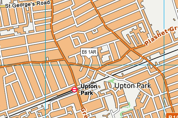 E6 1AR map - OS VectorMap District (Ordnance Survey)