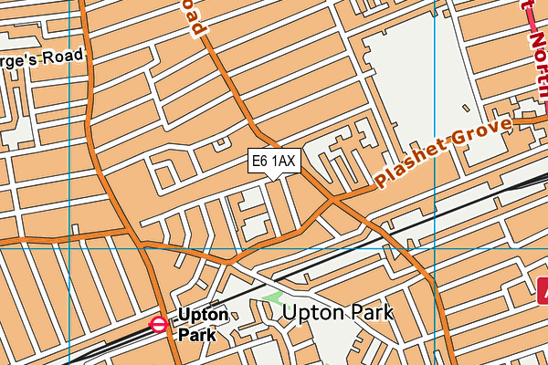 E6 1AX map - OS VectorMap District (Ordnance Survey)