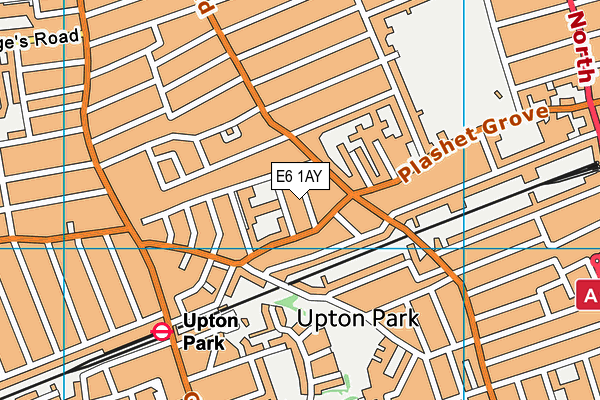 E6 1AY map - OS VectorMap District (Ordnance Survey)