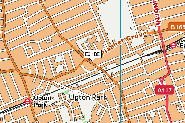 E6 1BE map - OS VectorMap District (Ordnance Survey)