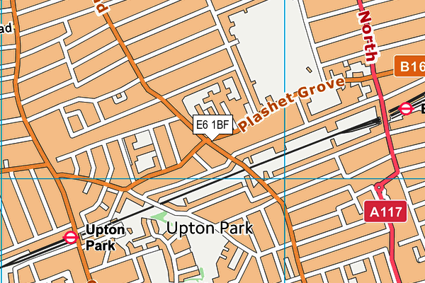 E6 1BF map - OS VectorMap District (Ordnance Survey)