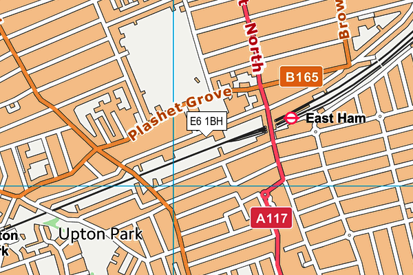 E6 1BH map - OS VectorMap District (Ordnance Survey)