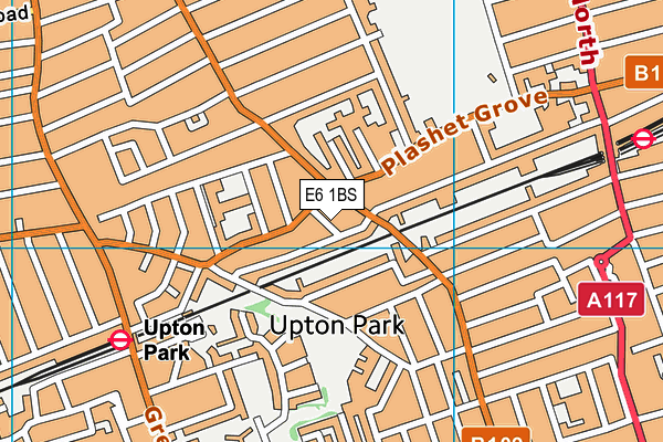 E6 1BS map - OS VectorMap District (Ordnance Survey)