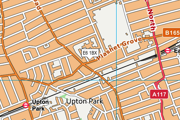 E6 1BX map - OS VectorMap District (Ordnance Survey)