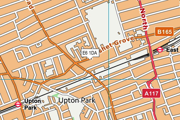 E6 1DA map - OS VectorMap District (Ordnance Survey)