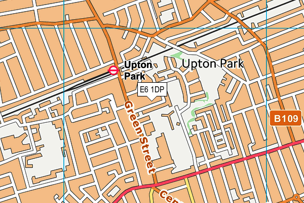 E6 1DP map - OS VectorMap District (Ordnance Survey)