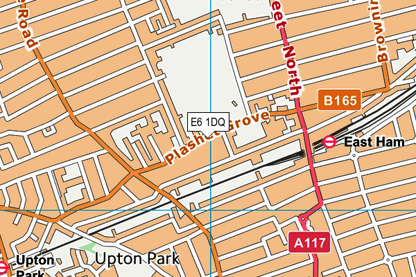 E6 1DQ map - OS VectorMap District (Ordnance Survey)