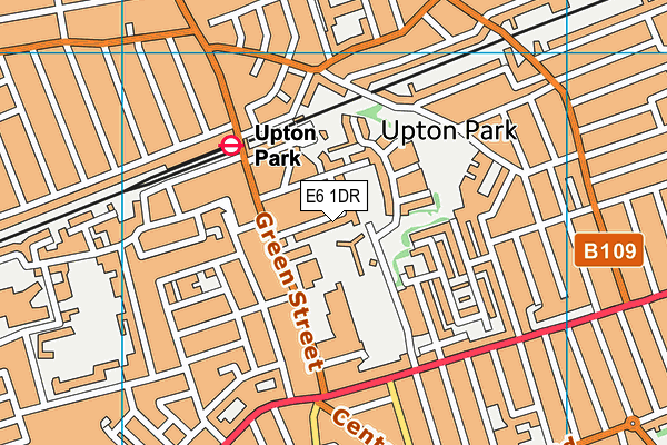 E6 1DR map - OS VectorMap District (Ordnance Survey)