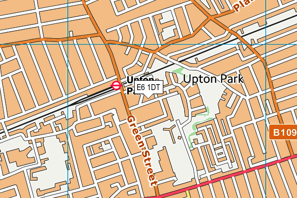 E6 1DT map - OS VectorMap District (Ordnance Survey)