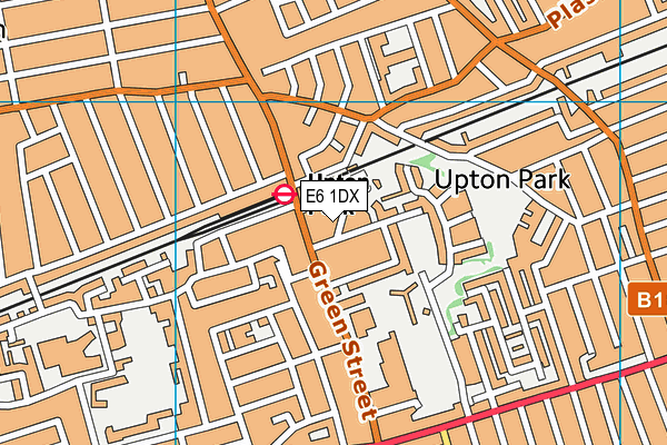 E6 1DX map - OS VectorMap District (Ordnance Survey)