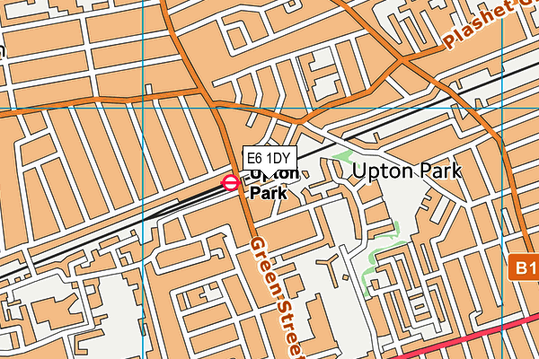 E6 1DY map - OS VectorMap District (Ordnance Survey)